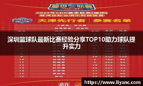 深圳篮球队最新比赛经验分享TOP10助力球队提升实力